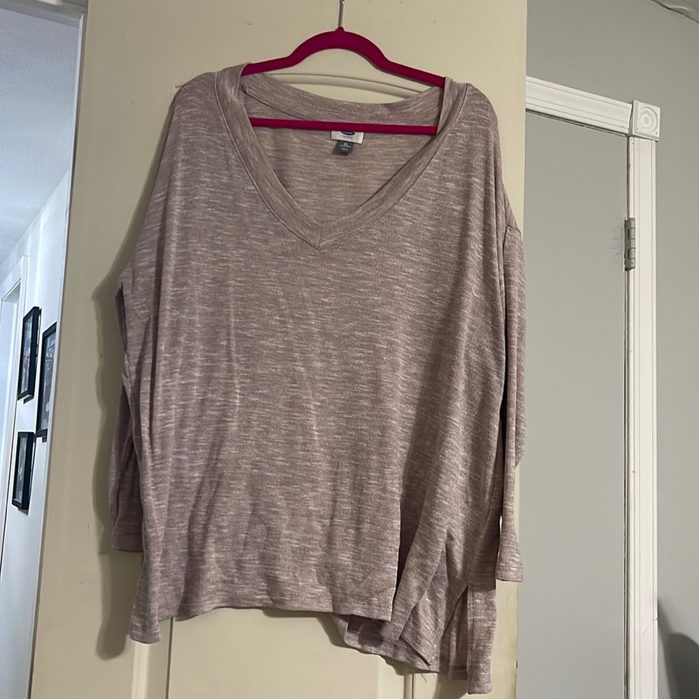 Heather pink sweater 2x